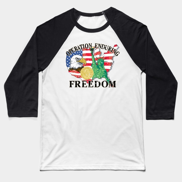 Operation Enduring Freedom Baseball T-Shirt by Mandra